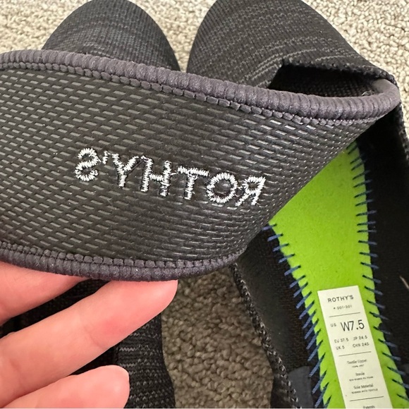 Rothy's Round Toe Heathered Black Women's Size 7.5 Ballet Flats - Picture 11 of 12